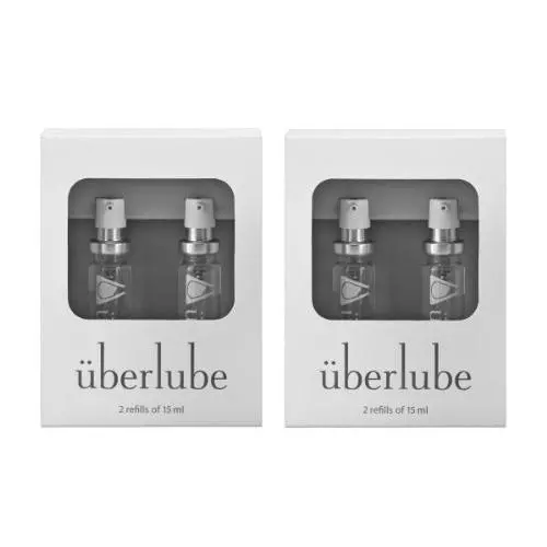 Überlube Good-to-Go Traveller Refills - Four 15ml Refills (60ml Total) in Two Boxes.