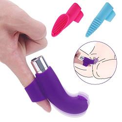 Powerful Bullet Vibrator with 3 Silicone Finger Sleeves, Adorime Rechargeable Clitoral Stimulation Vibrating Sex Toys for Women, Mini Clit Anal Stimulator Massager for Sex for Foreplay