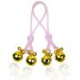 Demarkt 1 Pair Adjustable Nipple Clamps Clips String Clamps Silver Jingle Bell Tasse