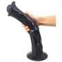 Huge Super Long Horse Cock Type Anal Dildo 13.8&quotx3.35&quotx5.12" Big Plug Ribbed Body Strong Suction Cup (Black)