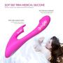 G Spot Rabbit Vibrator Dildo with Bunny Ears Clitoral Vagina Vibrating Stimulation for Women, Ridmii Waterproof Quiet Dual Motors Tongue Sucking Finger Vibrators with 17 Vibration Modes Rechargeable