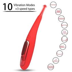 Electronic Massager with10 Modes Vibrations Massager Waterproof USB Recharge