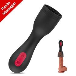 Male Glans Massager Cock Stamina Trainer with 9 Vibration Modes, Delay Ejaculation Penis Head Vibrator Rechargeable Masturbator Sex Toy, Waterproof Testis Clitoris Nipple Stimulator for Couples