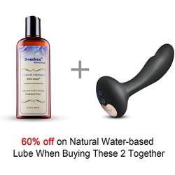 BOMBEX Vibrating Prostate Massager - Ultra Smooth Silicone P-Spot G-Spot Vibrator with 10 Speeds, Rechargeable & Waterproof Anal Sex Toy for Men Women and Couples, Matte Black