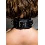 BDSM Collar Leather Choker with Chain Leash Necklace for Women Men | Emo Gothic Clothing | Sexy Adult Locking Sex Toys