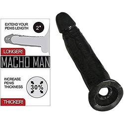 MISSOX Reusable Sleeve for Men Realistico Extender Enlargement 9 INCH Large Black