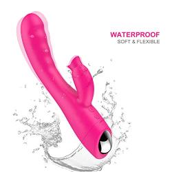 Cordless Wireless Waterproof Soft Dual Motor Quiet USB Recharging 30 Speeds Mode Víbràtòr Odourless Safer and More Convenient Vibartion Wand -Rose Red