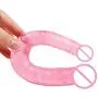 EIKdoulf02 U Shape Double Flexible Powerful Vibrate Wand Massage Cordless Cordless Body Massager for Women and Couple Adult Sex Toys - Pink EIKdoulf02 U Shape Double Flexible Powerful Vibrate Wand Massage Cordless Cordless Body Massager for Women and Couple Adult Sex Toys - Pink