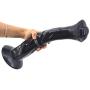 Huge Super Long Horse Cock Type Anal Dildo 13.8&quotx3.35&quotx5.12" Big Plug Ribbed Body Strong Suction Cup (Black)