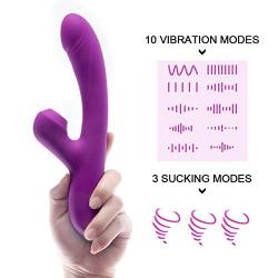 Geloo 10 Frenquency and 3 Suction Modes Vibrartorfor Women Invisible Vibrate Things for Women Wearable Six Toys for Women Bullet Adullt Toys for Female