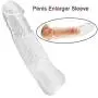 Crystal Soft Silicone Penis Enlarger Sleeve for Men (Length 70mm) Crystal Soft Silicone Penis Enlarger Sleeve for Men (Length 70mm)