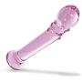 LeLuv Dildo 7.5 inch Curved G-Spot Pink Glass Wand Bundle with Premium Padded Pouch LeLuv Dildo 7.5 inch Curved G-Spot Pink Glass Wand Bundle with Premium Padded Pouch
