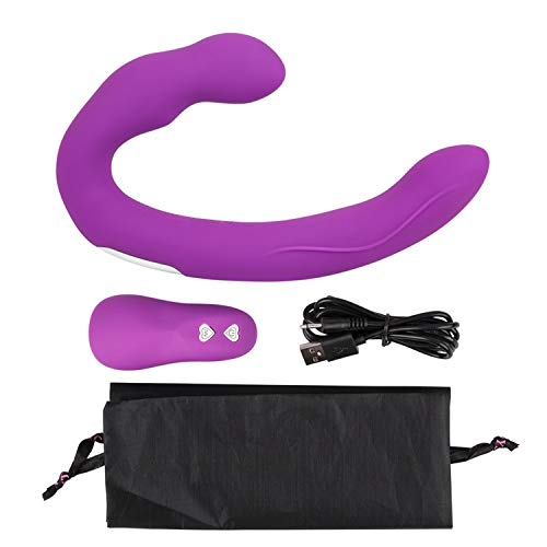 Hands Free Play Vibrating Silicone Strapless Strap-On for Women Lesbian Realistic Silicone