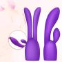 gLoaSublim Silicone Rabbit Ear Vibrator Cover Cap AV Wand Massager Sleeve Adult Toy 2#