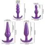 4pcs/Set Soft Medical Silicone Trainer Kit Anale Plugs Beginner Set for Women and Men (Purple)