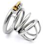 Chástí-ty Device, Cǒck Lock, Pěnǐs Lock Ring Men Hypoallergenic Stainless Steel Metal Chasteness Device Anti-Off T-Shirt Belt - 6 (Size : 45mm)