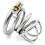 Chástí-ty Device, Cǒck Lock, Pěnǐs Lock Ring Men Hypoallergenic Stainless Steel Metal Chasteness Device Anti-Off T-Shirt Belt - 6 (Size : 45mm)