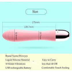 Cordless USB Cable Rechargeable 10 Speed Wireless Pleasure Quiet Soft Magnetic Charging Port Waterproof Vǐbrǎtǒr High Quality Recovery Effect for Body Thrusting -Pink