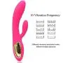 Electric Dual Motor Magic Vibrating Dildo, Personal USB Rechargeable Waterproof Vibrator With 10 Vibration Modes For Women and Couples