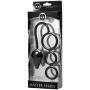 Master Series Triple Threat Silicone Tri Cock Ring with Anal Plug