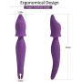 G Spot Clitoral Vibrator with Vibrating Nipple Clamp for Clitoris Stimulation,Waterproof Clit Stimulator with 7 Strong Vibration Modes Quiet Dual Motor (Purple G Spot Vibrator)
