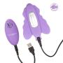 CalExotics Venus Butterfly Silicone Remote Rocking Penis – Hands Free Strap On Personal Massager Probe with Controller – Waterproof Adult Vibrator Sex Toy for Couples - Purple