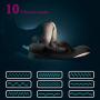 Rabbit Vibrator Dildo with Bunny Ears for Clitoris G-Spot Stimulations 10-Speed Dual Motors Sex Toys for Women Couple-Black