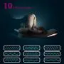 Rabbit Vibrator Dildo with Bunny Ears for Clitoris G-Spot Stimulations 10-Speed Dual Motors Sex Toys for Women Couple-Black