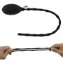 DSstyles Body-Safe Silicone Urethra Balloon Pump with Quick Release Valve Stretch Anal Sex Toys Inflatable Butt Plug Black