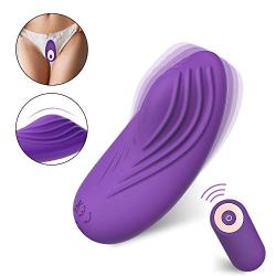 Wearable Vibrator with Wireless Remote Control for Clitoris Stimulation, Adorime Strong Vibration Portable G-Spot Stimulating Vagina Massager with Waterproof & Soft Silicone, Adult Toys for Couple Fun