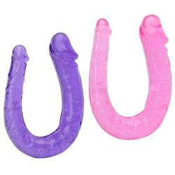 KOCOME Jelly Double Penetration Anal Butt Plug Dildo Penis Sex Tool For Lesbian Gay
