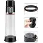 Rechargeable Penis Pump ED Vacuum Pump with 4 Suction Power for Mens Sexual Enhancement, PALOQUETH 2 in 1 Erection Pump with Male Masturbation Sleeve for Oral Sex, 12.3 inch