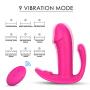 Wearable Vibrator G-Spot and Clitoris Stimulator, Rechargeable Remote Control 9-Speed Masturbation Dildo Toys for Adult, Invisible Vibrating Wand Silicone Vagina Anus Massager for Women Couples (Pink)