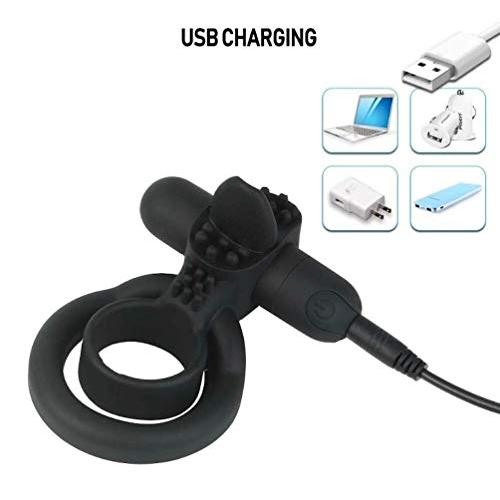 10 Speeds Rechargeable Silicone Cóck Ring Super Stretchy PēǹíŠ Ring Delay Ring Toys for Men
