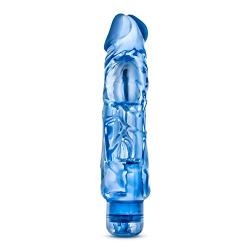 Eden 9" Soft Large Thick Realistic Vibrating Dildo - Multi Speed Powerful Vibrator - Sex Toy for Women - Sex Toy for Adults (Blue) (Blue)