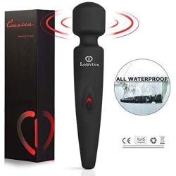 Cordless Wand,Silicone Massage Stick Tool for Relaxation,10 Powerfull Modes,Black