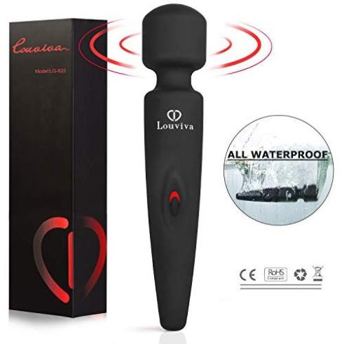 Cordless Wand,Silicone Massage Stick Tool for Relaxation,10 Powerfull Modes,Black