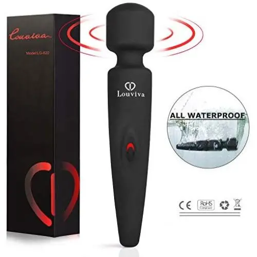 Cordless Wand,Silicone Massage Stick Tool for Relaxation,10 Powerfull Modes,Black