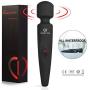 Cordless Wand,Silicone Massage Stick Tool for Relaxation,10 Powerfull Modes,Black