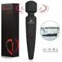 Cordless Wand,Silicone Massage Stick Tool for Relaxation,10 Powerfull Modes,Black