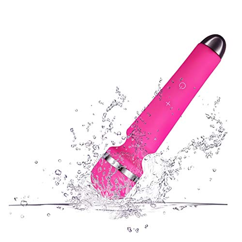 Ashemy Silent Waterproof Magic Wand Massager Powerful Multispeed Cordless Clitoral Vibrator for Female Sex Toy USB Charging