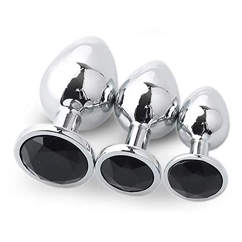 Escolourful 3PCS Amal Plug Stainless Steel Round Shape Six-Toys for Men Women Beginners Escolourful 3PCS Amal Plug Stainless Steel Round Shape Six-Toys for Men Women Beginners