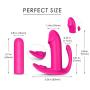 Wearable Dildo Vibrator, Proxoxo Waterproof G spot Vibrator, Rechargeable Vagina Anal Stimulation Massager Remote 9 Vibration Modes Adult Sex Toy for Women Couples (Rose)