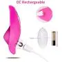 Invisible Wireless Remote Control Wearable Vibrantor 9 Vibration Frequencies Waterproof USB Rechargeable for Women Couples - Pink