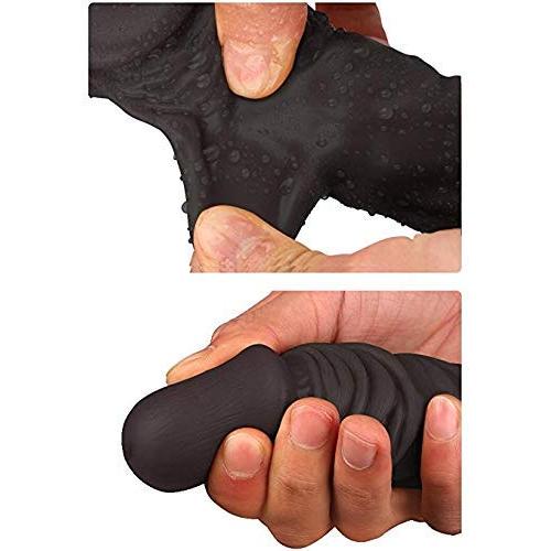 (2ps) Liquid Silicone Silicone penile Condom Expander expands Male Chastity Toys Lengthen Cock Sleeves