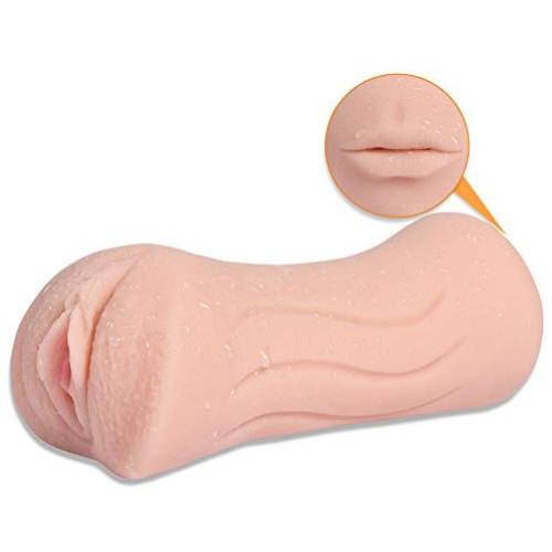 Sexbaby Male Masturbator, Double Ends 3D Vagina and Mouth for Male Masturbation, Pocket Pussy Oral Blow Job Sex Toys for Man