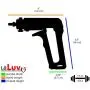 LeLuv Black Maxi Penis Pump Premium Silicone Hose Kit 9 inch Length x 2.50 inch Diameter Cylinder
