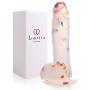 Louviva Confetti Clear Dildo, 7" Realistic Silicone Sex Toys with Suction Cup