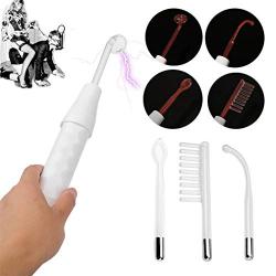 Multifunction Electric Stimulation Massage Stick with 4 Accessories, E-stim Massager for Clit/G Spot/Penis/Glans/Anal/Nipples/Breast/Pussy/Body, BDSM Masturbation Sex Toys for Couples