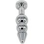 Metal Anal Trainer Butt Plug for Beginners, Eastern Delights 3 Beads Anal Sex Toy, Pink